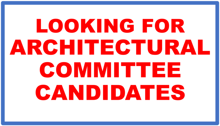 ARCHITECTURAL COMMITTEE BOARD MEMBERS SOLICITATION